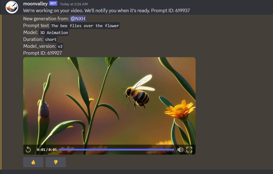 The bee flies over the flower