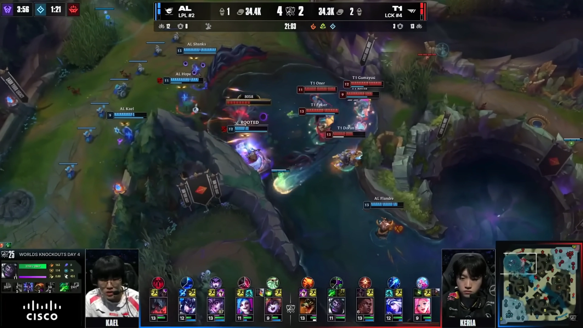 T1 facing Anyone’s Legend in the Worlds 2025 quarterfinals