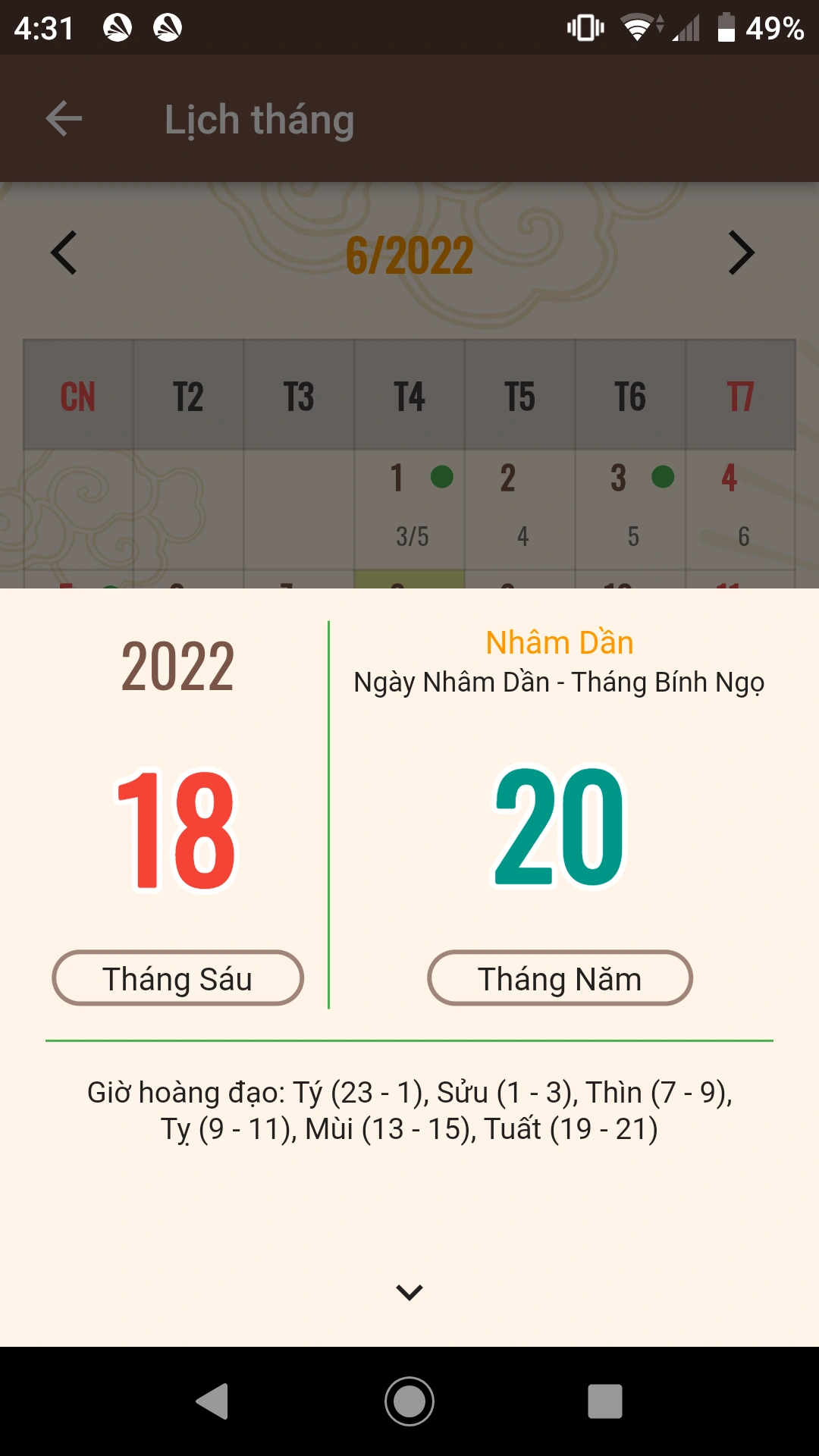 Lịch Âm Dương - Ứng dụng lịch âm và xem bói vui