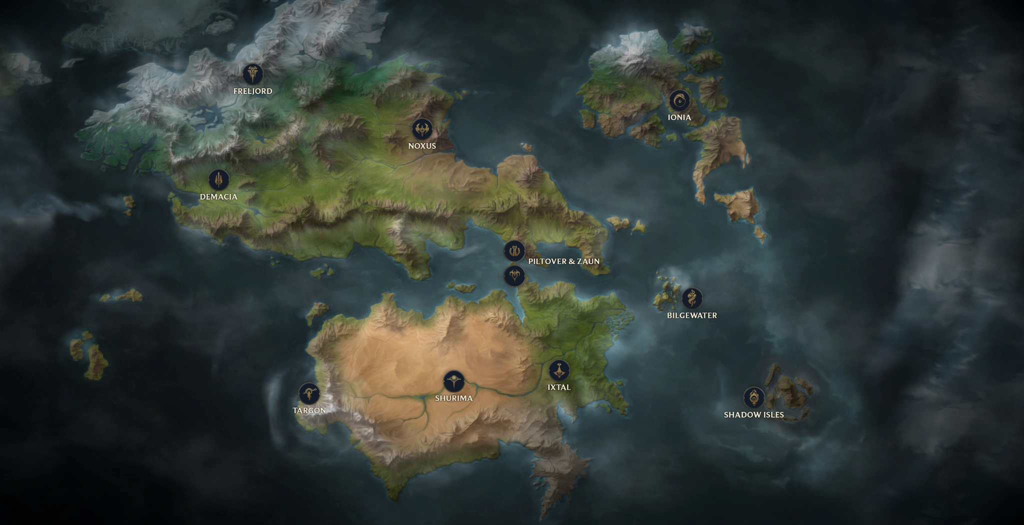 Map of Runeterra - Universe - League of Legends