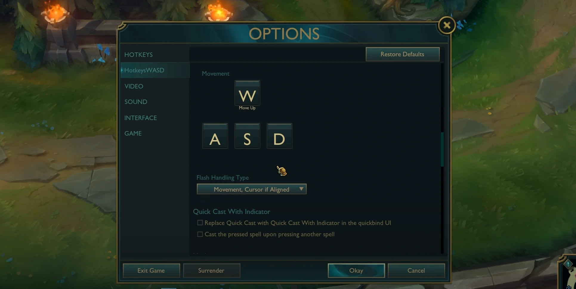 League of Legends WASD
