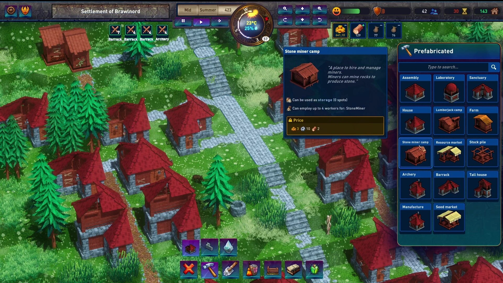 Build homes, farms, workshops, and more to create a lively village. (Image source: Steam)