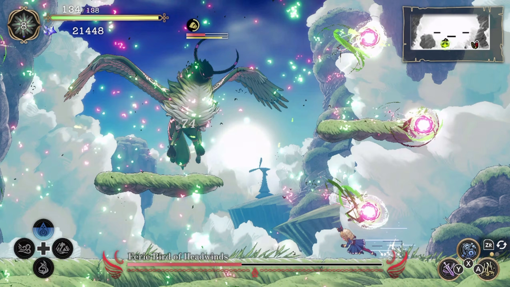 Intense combat scene in Ariana and the Elder Codex (Image source: Nintendo)