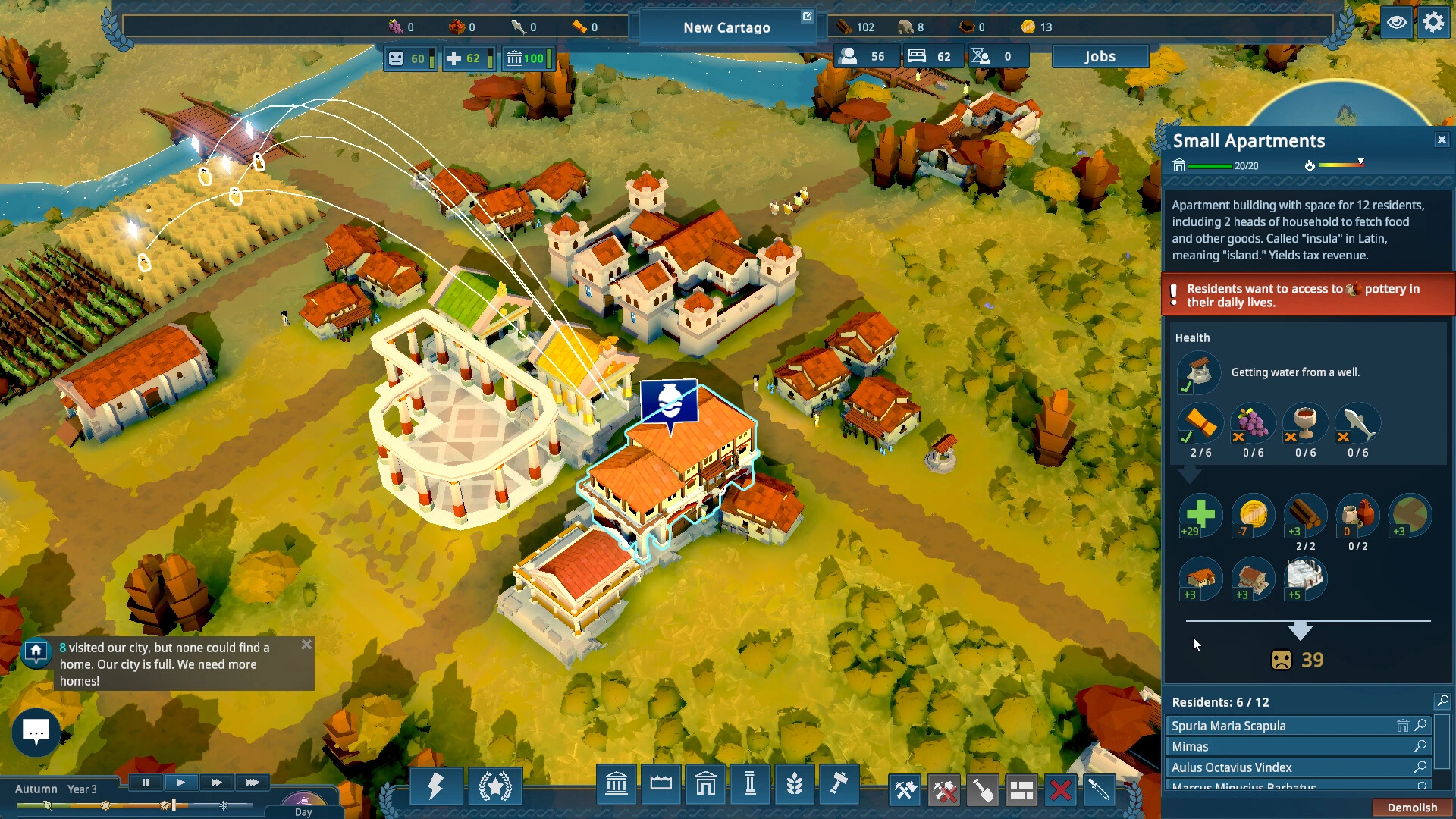building a city from a modest village (Image source: Steam)