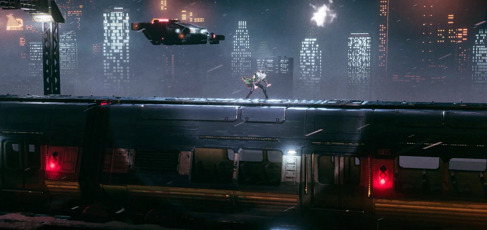 Climb and traverse neon-lit streets. (Image source: Steam)
