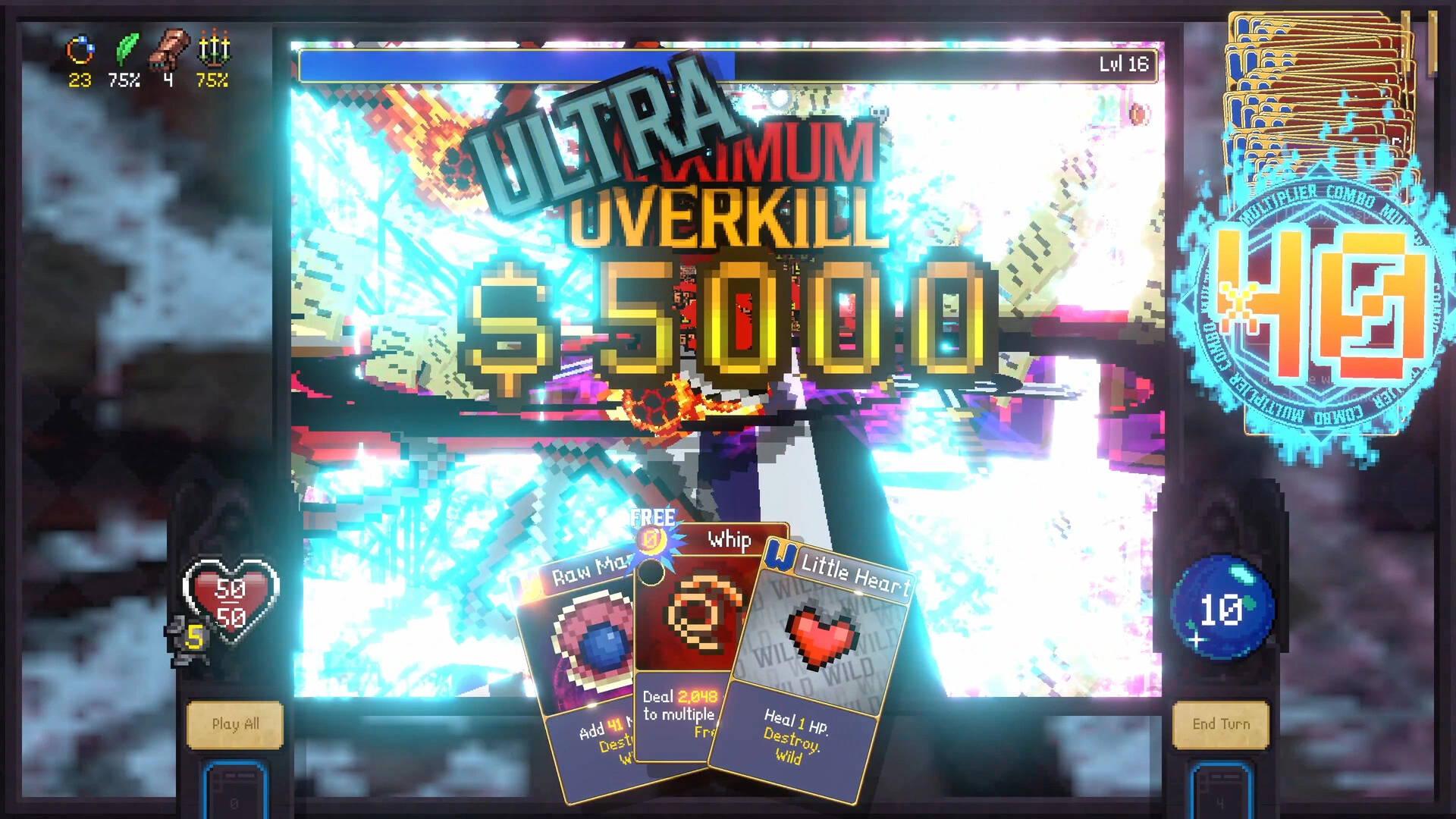 Use cards to create powerful chain combos (Image source: Steam)