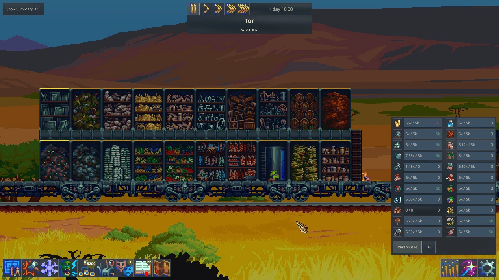 Stockpiling resources and food supplies (Image source: Steam)