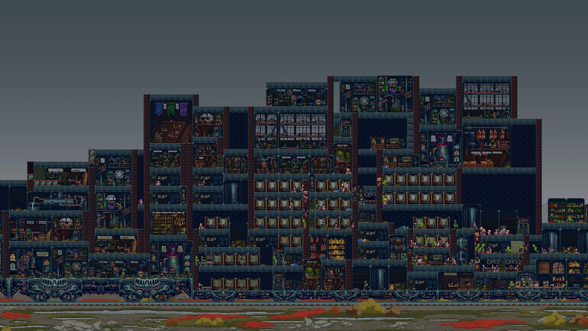 A society on the rails (Image source: Steam)