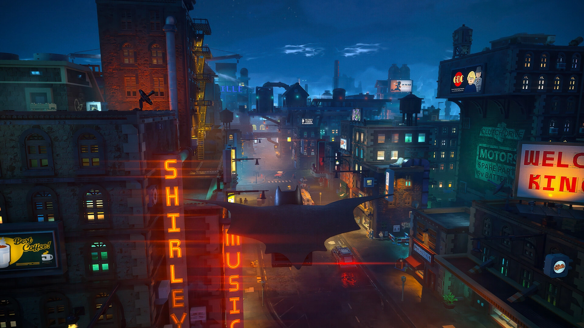 Gotham City designed with depth and vibrancy (image source: Steam)