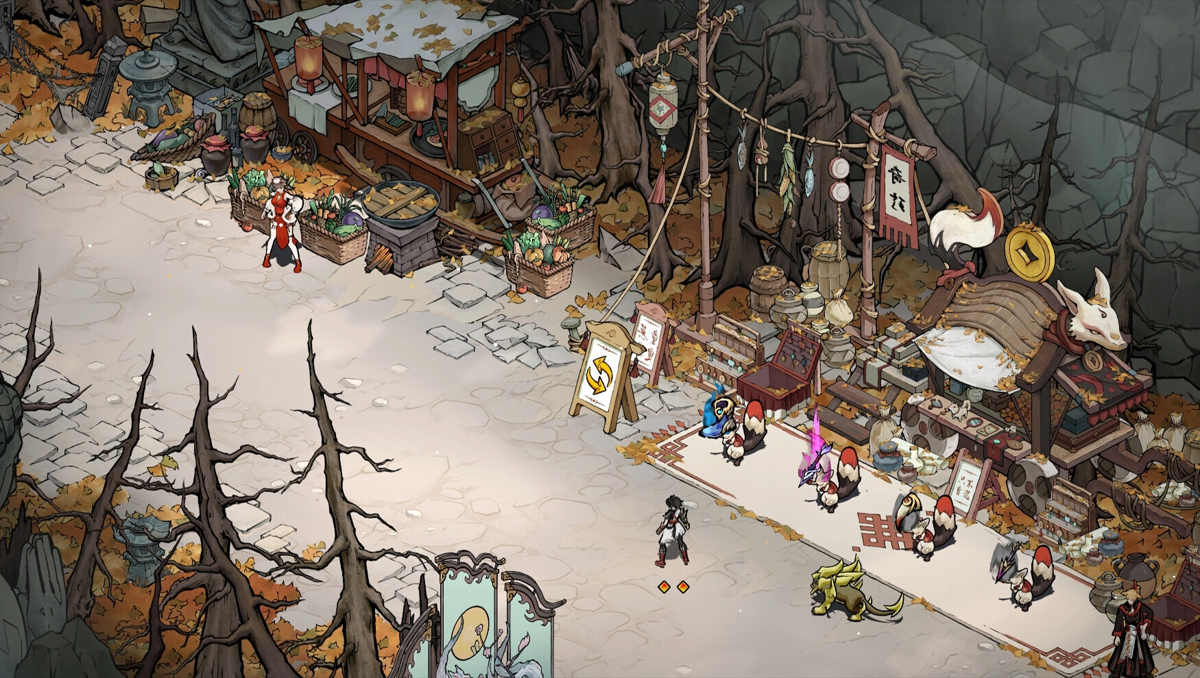 Realm of Ink features visuals in a classic Chinese ink-wash painting style (image source: Steam)