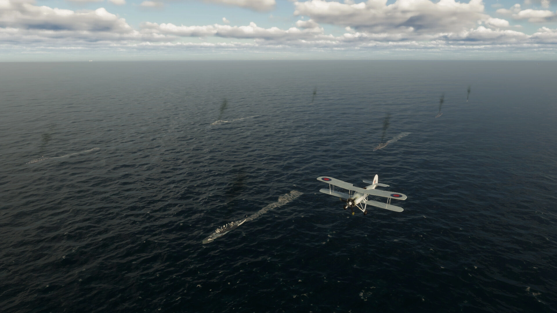 In addition to controlling Scharnhorst, players can command an entire fleet. (Source: Steam)