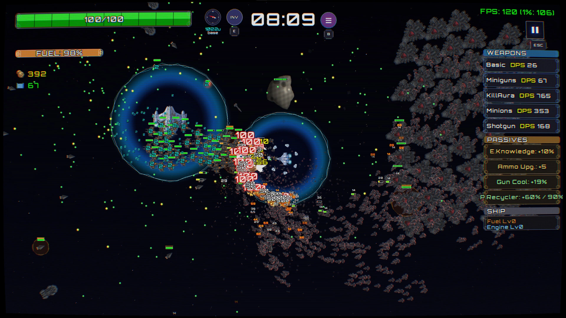 The overwhelming chaos of bullet hell combat (Image source: Steam)