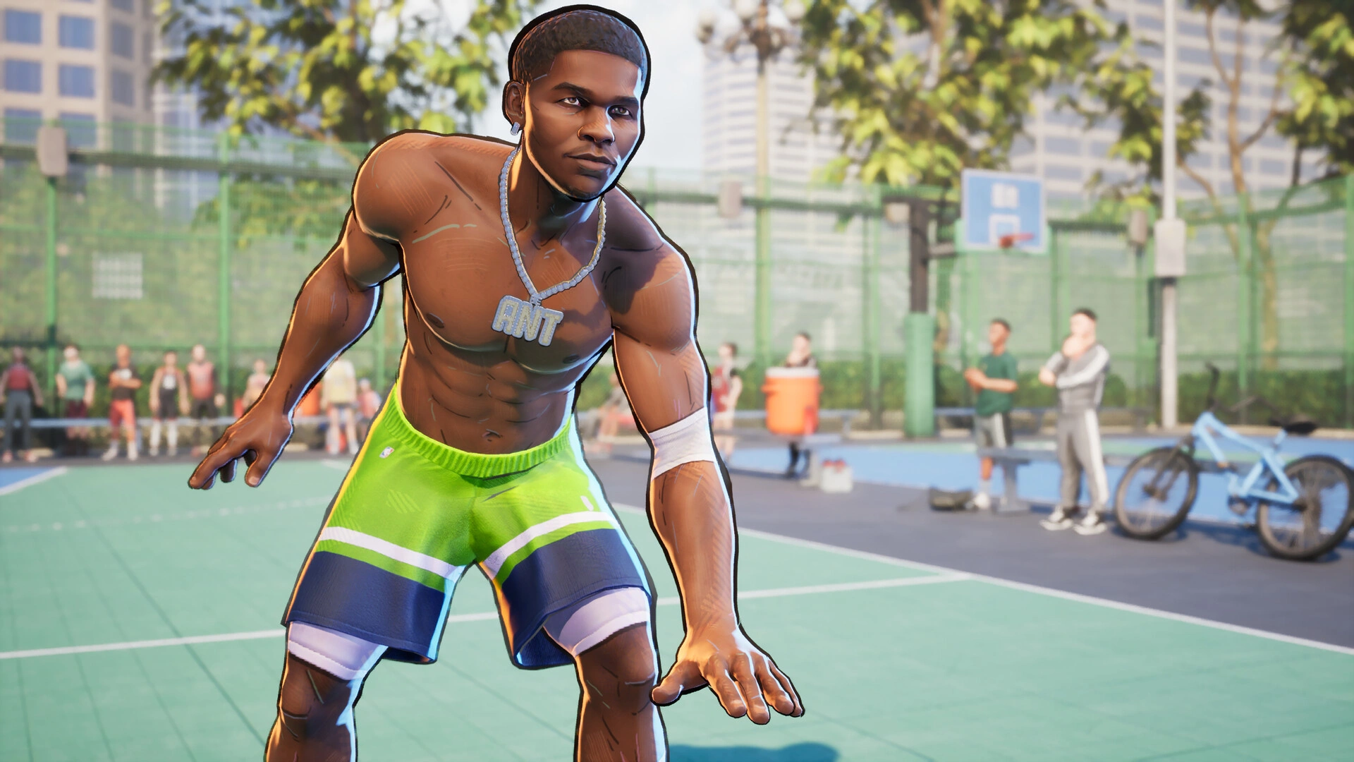 NBA The Run features a distinctive stylized art direction (Image source: Steam)