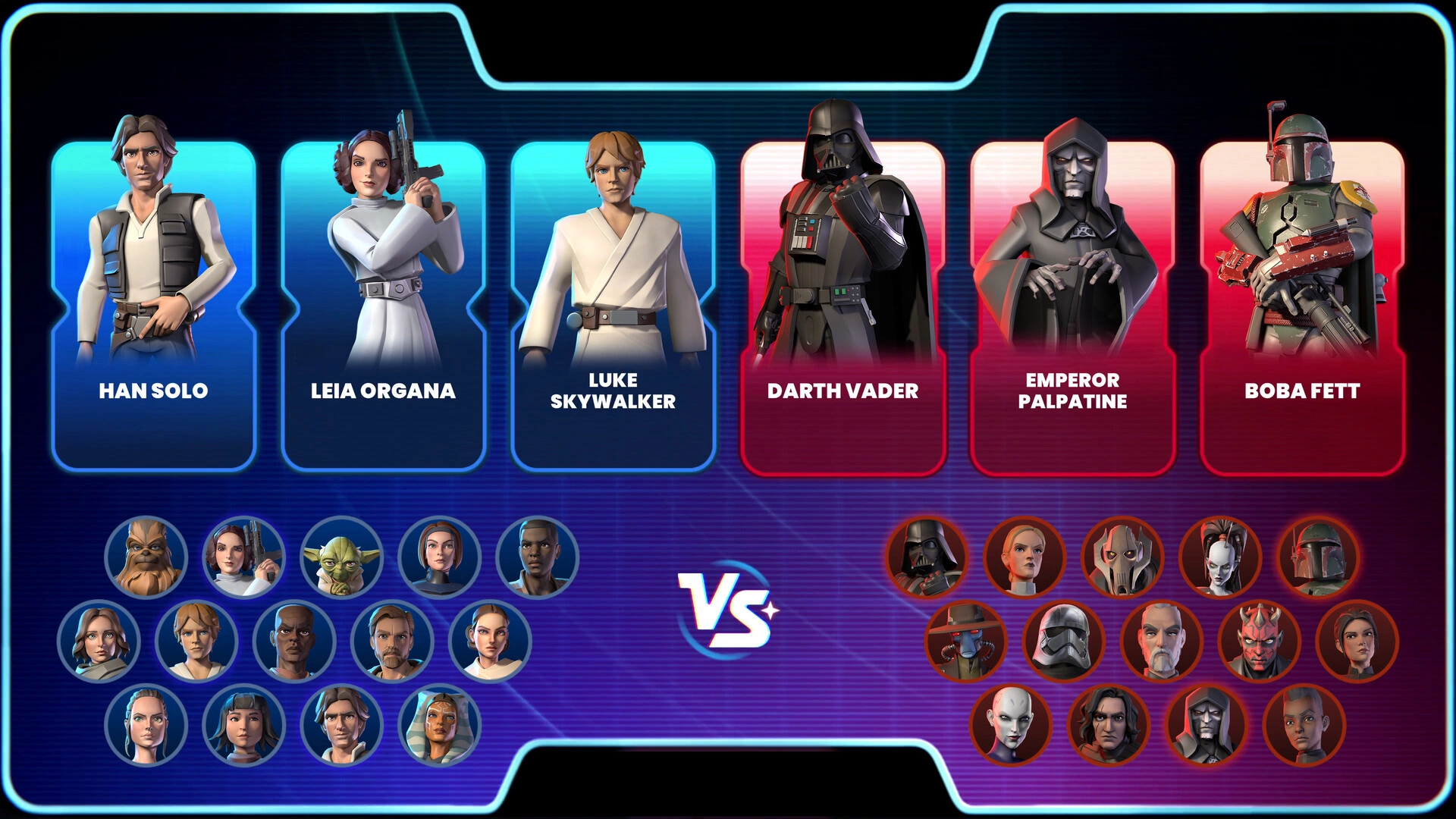 Build your team with Star Wars characters (Image source: Steam)