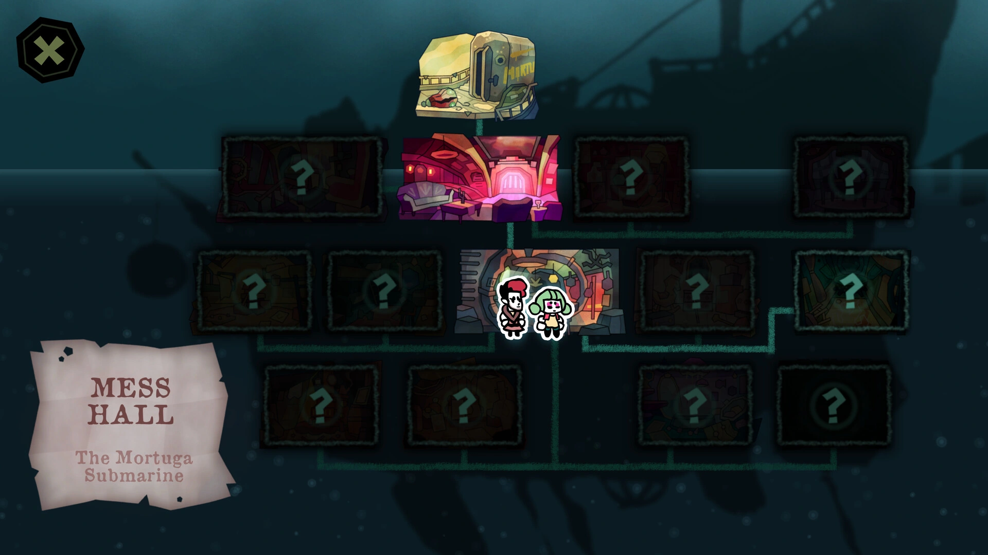 Investigating aboard The Mortuga Submarine (Image source: Steam)