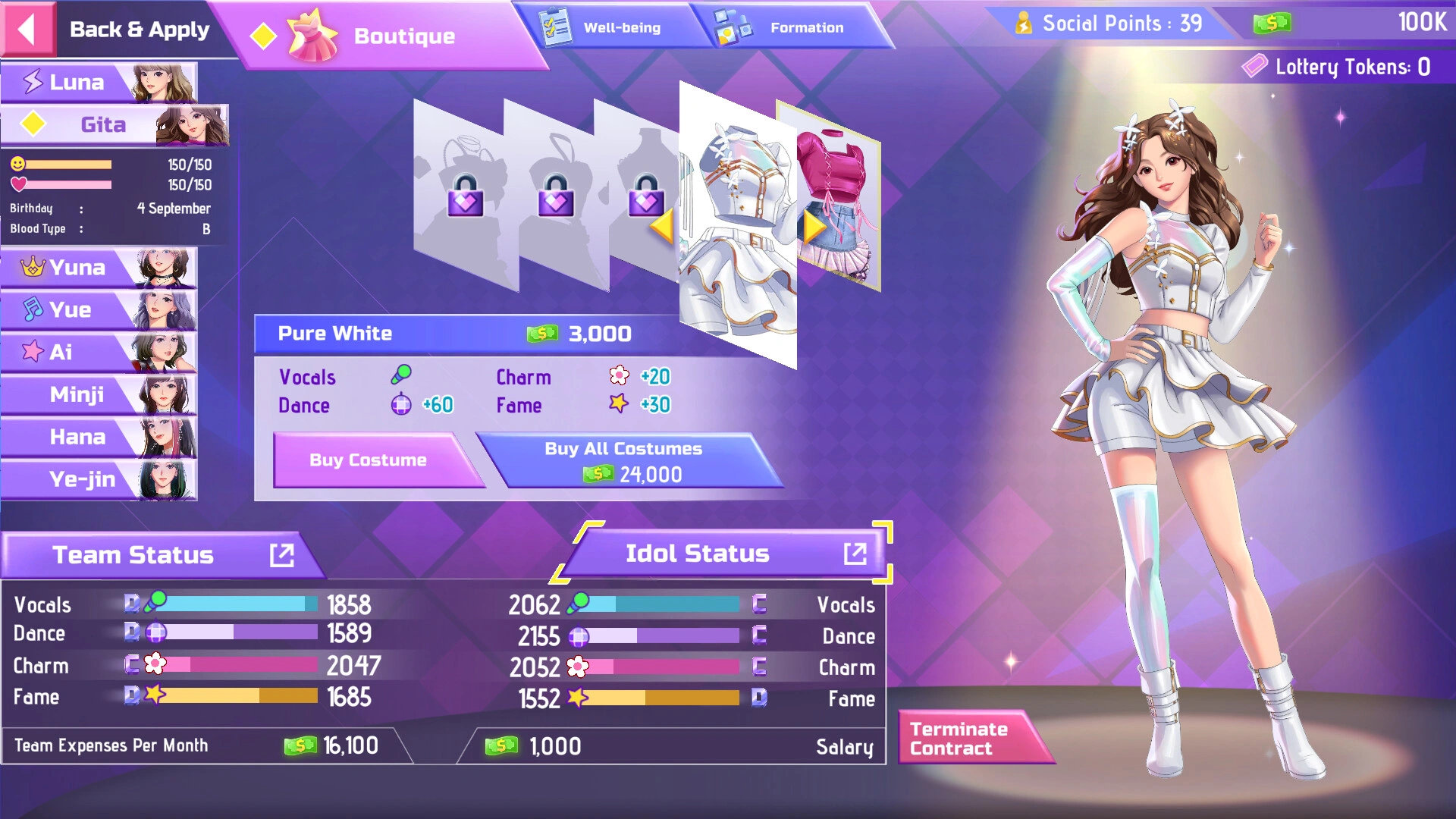Manage your own idol group (Image source: Steam)