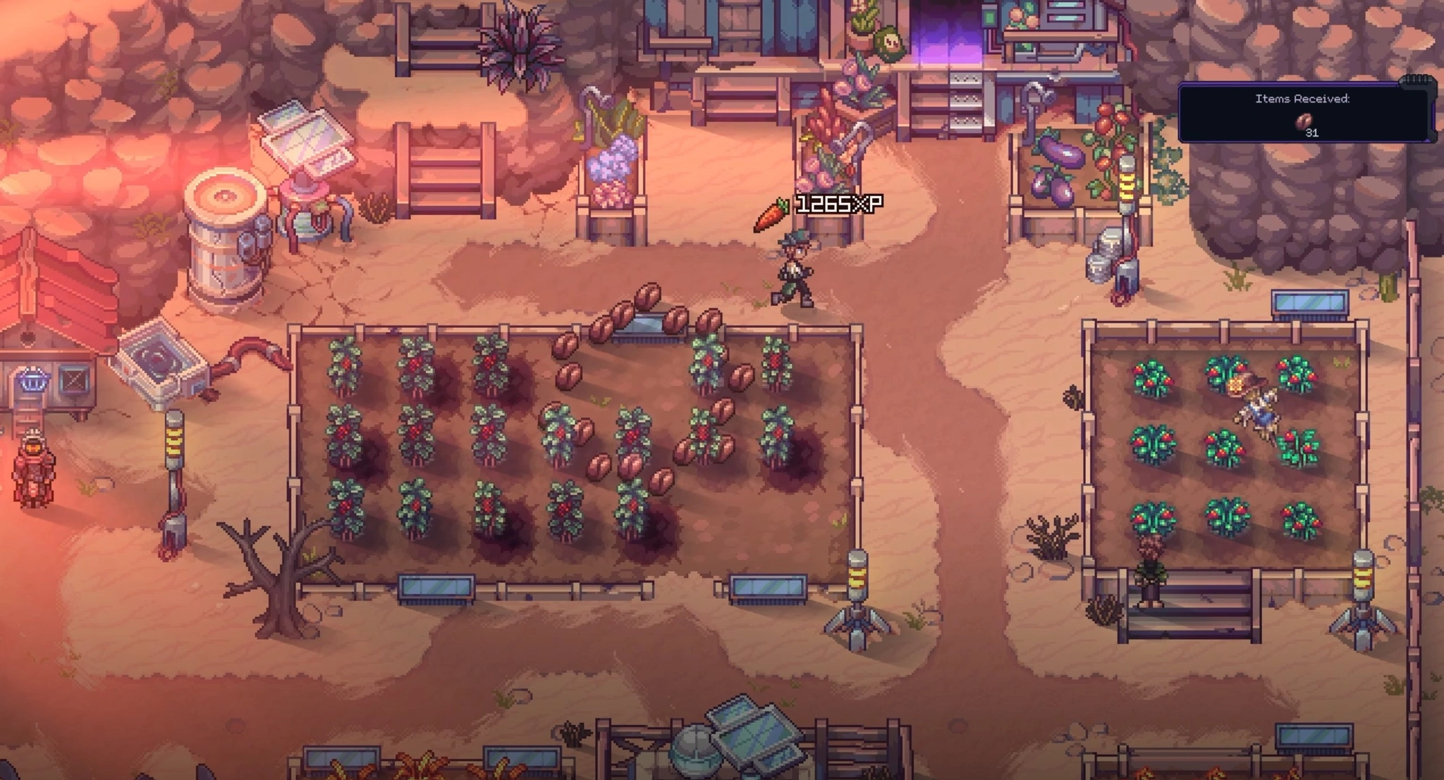 Farming activities in Soulbound: Online. (Image source: Steam)