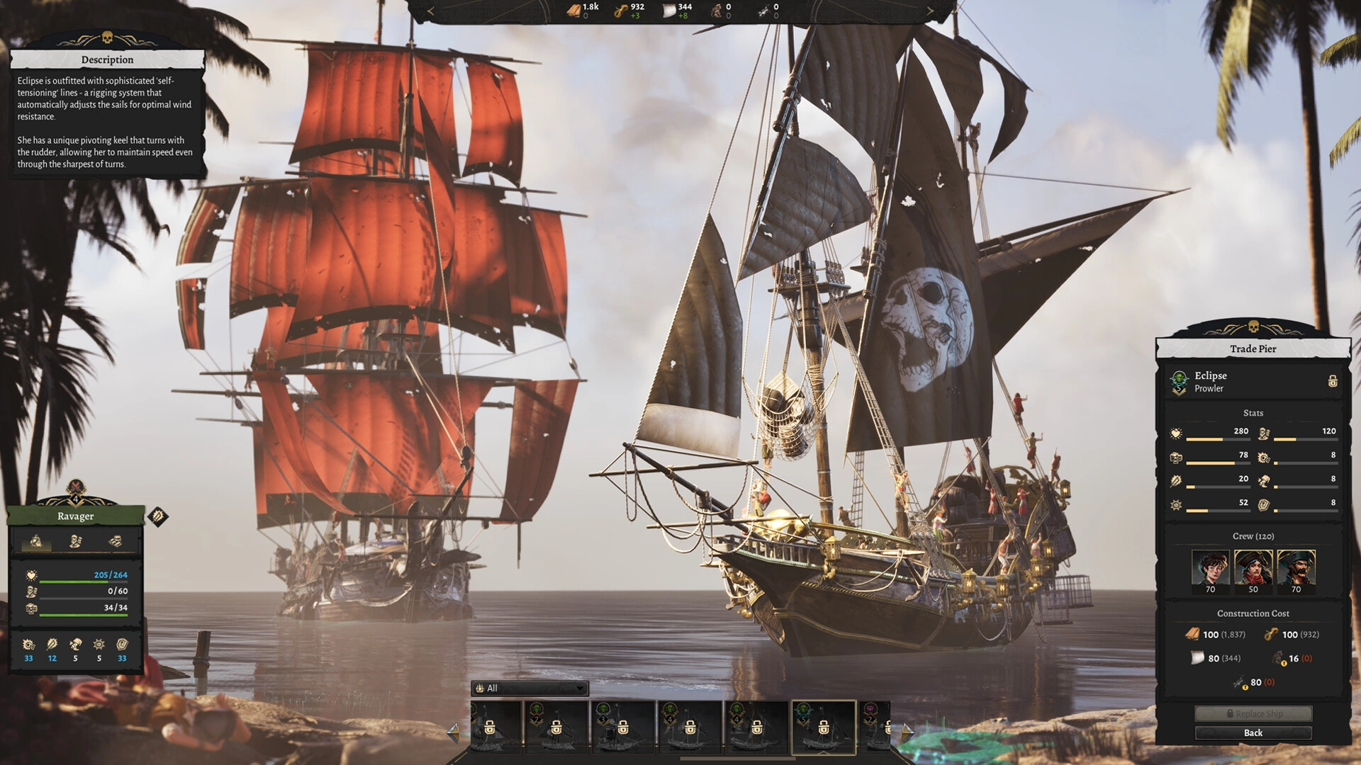 Managing your pirate crew (Image source: Steam)