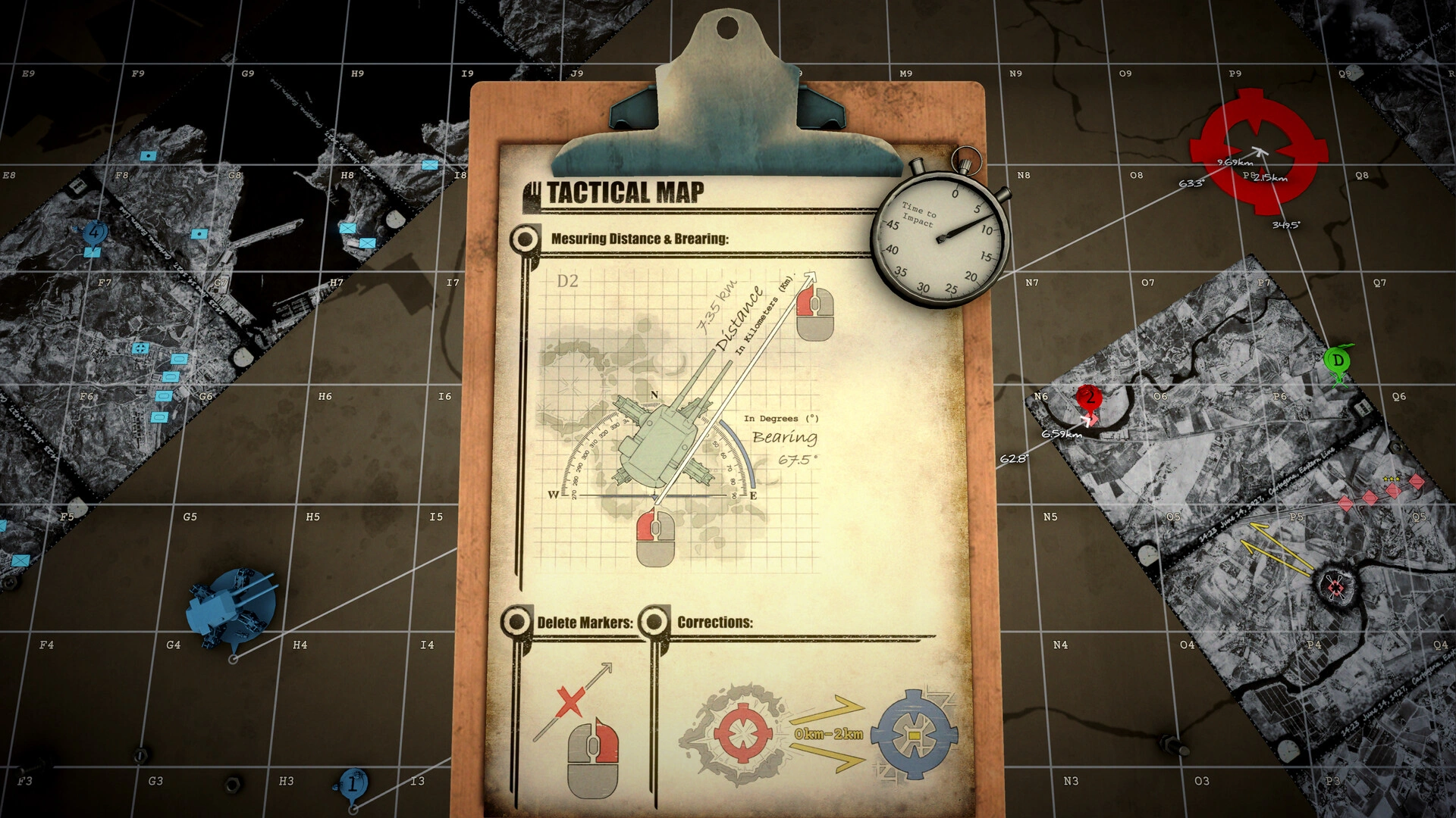 Calculating target coordinates. (Image source: Steam)