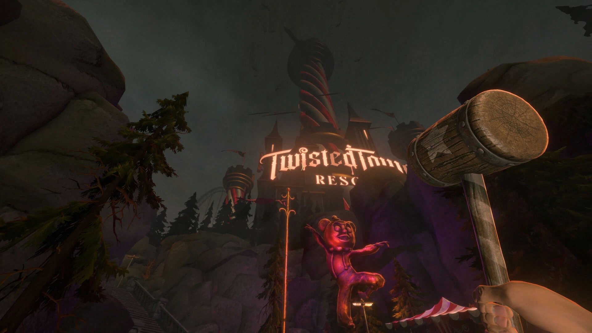 The game is set in an abandoned amusement park. (Image source: Steam)