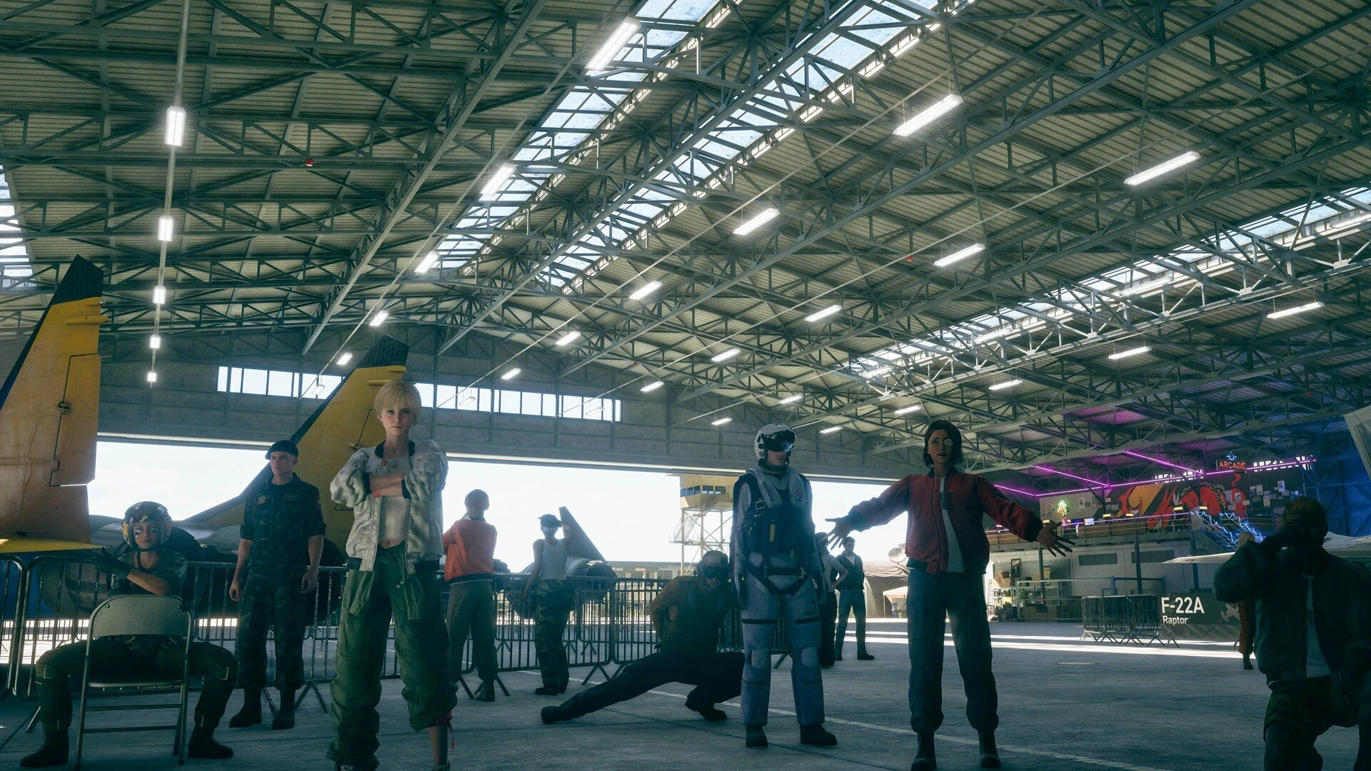 Interacting with squadron members (Image source: Steam)